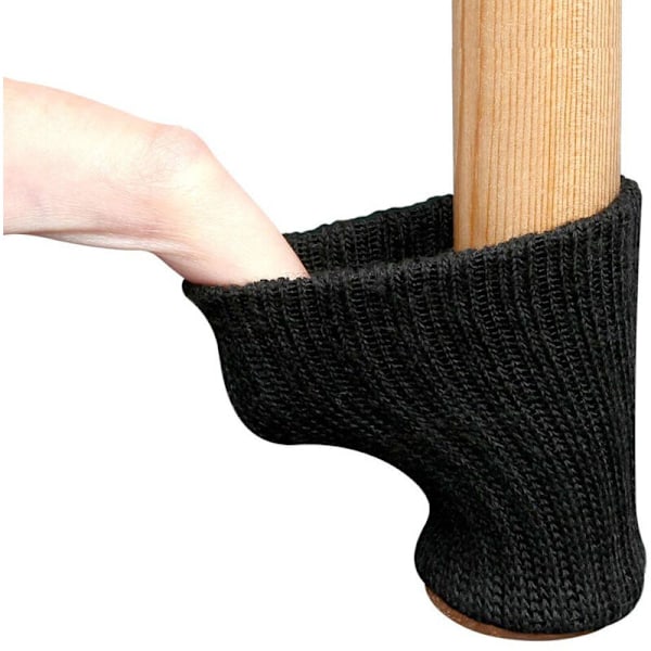 24-pack Möbelstrumpor, Stickade Möbelben, Stolskydd, Stolsben, Halksäkra Möbelskor, Förhindrar Repor och Buller, Passar 1-2 Tums Stol