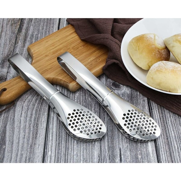 Sæt med 2 Madtænger i Rustfrit Stål 9\" Buffet Flip Flops Sølv HIASDFLS