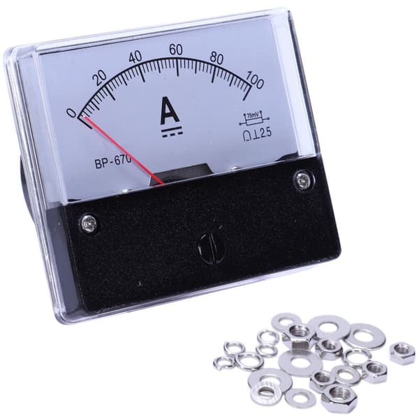 3X Amperemeter Ampere DC-100A -670