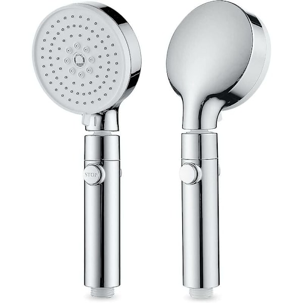 Højtryks Bruseshower, 3-Jets Bruseshower, Kalkbeskyttende Bruseshower, Håndbruser med Afbryder, Vandbesparende Bruseshower, Universal Badeværelsesbruser
