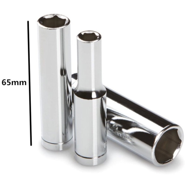 8-delt profesjonelt dypt sokkelsett 3/8 tommer, metrisk, 10mm til 19mm