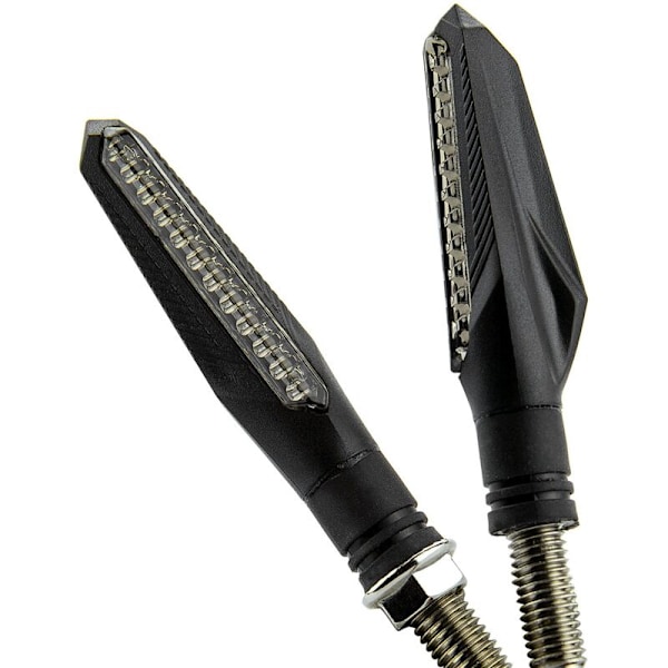 2 stk. Universal motorsykkel modifisert blinklys 12V Streamer Blinkers 12LED Scooter