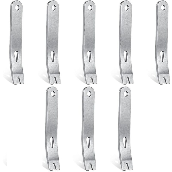 8Pcs Mini Pry Bar Stainless Steel Flat Bar Multifunction Pry Bar Mini Crowbar Survival Opening Tool Set