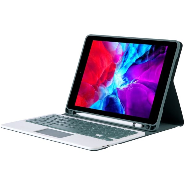 Tablet Etui + til Air4 10,9 Tommer Flip Læder Etui Tablet Stativ med Trykpude (Lysegrøn)