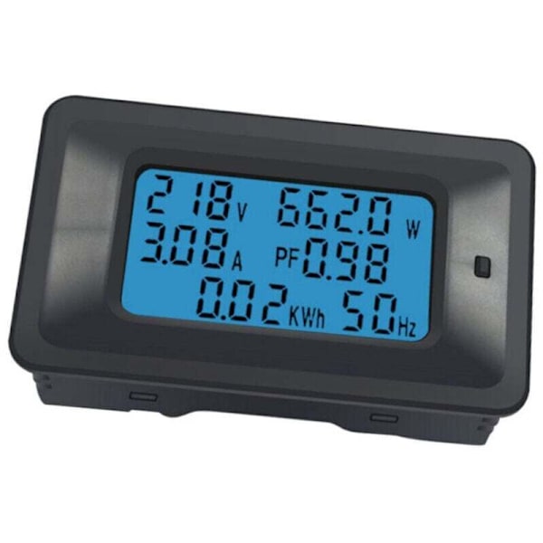 Elförbrukningsindikator Multifunktionell Hushållsströmmätare, Watt-timmarsmätare, AC Digital Display Spänning och Strömmeter, Effekt