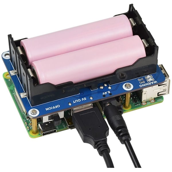 För Raspberry Pi UPS Strömkälla 5V Stabil Strömkälla Litiumbatteri Expansionskort Modul