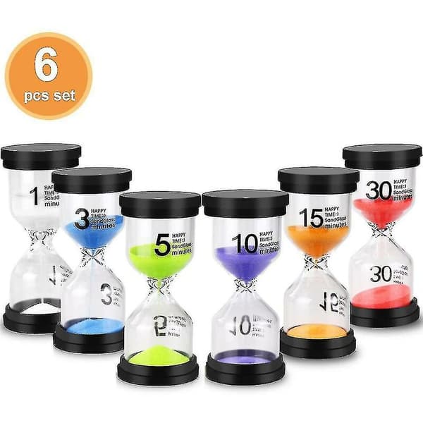 1/3/5/10/15/30min Timglas Sandur Timer 6st/set