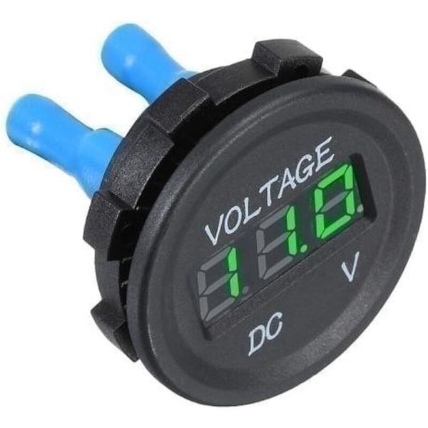 DC 12V LED Digital Voltmeter Display Voltmeter Panel för Lastbil Motorcykel Fordon Båt ATV UTV Grön