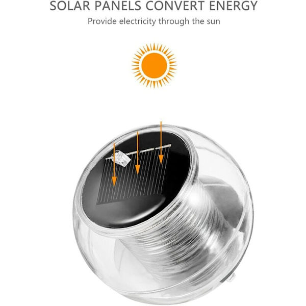 Solcelled Flytende Bassenglys, LED IP67 Vanntett RGB Fargeskiftende Ball Lys for Sjøer Fiskedammer Fontener Dam Dekor, Nattelys