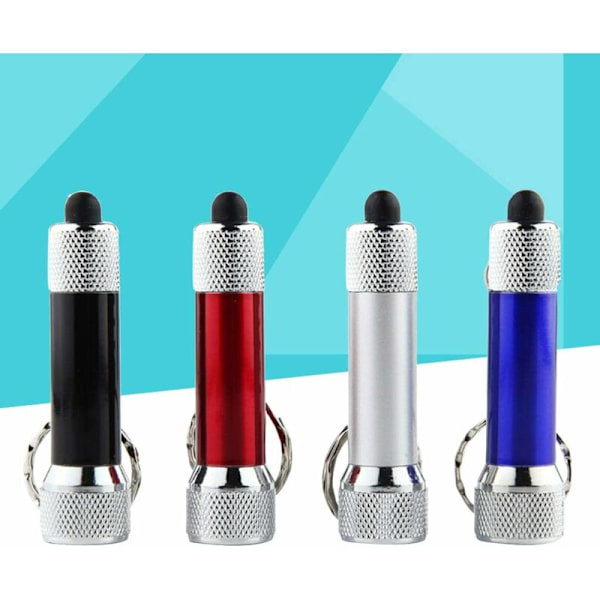 10 stk Nøkkelring Lommelykt Bærbar Mini Lommelykt Nøkkelring LED Lampe for Vandring Camping Reise