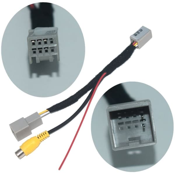 Bilens backkamera RCA-video backup-kamera konverterkabeladapter för ASX GF ZJ