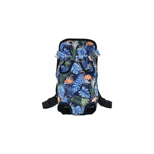 Dog Carrier Bag Dog Backpack/Cat Carrier Belly Bag Portable Small Animal Travel Bag (Blue Orange, L)