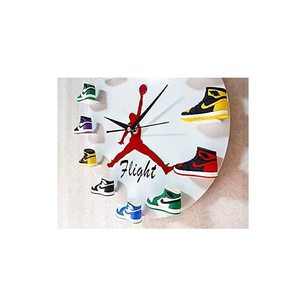 Aj Clock Basketball Udstyr 3D tredimensionel sko model generation Aj1-12 vægur små sko Flying Man Jordan klassisk ur hvid JORDAN
