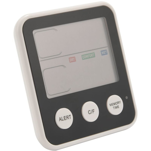 Digitalt indendørs termometer hygrometer indendørs elektronisk temperatursensor temperaturmåleinstrument (sort)