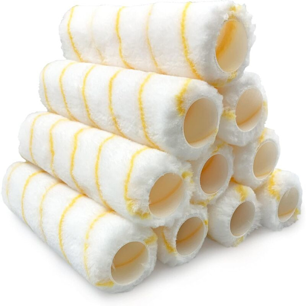 10-pack 9\" Rollerärmar för vägg- och takmålning - Professionell målarvalsärm för slät finish med emulsionsfärg