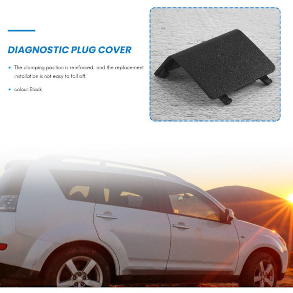 Til 3-serie E90 E91 E92 E93 OBD-diagnosestik-stikdæksel Dekorativt panel LHD Sort 51437147538