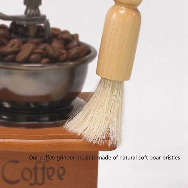 Kaffe Maskine Rengøringsbørste, 6 Stykker Træ og Nylon Kaffe Maskine Rengøringsbørste til Kaffe Maskine
