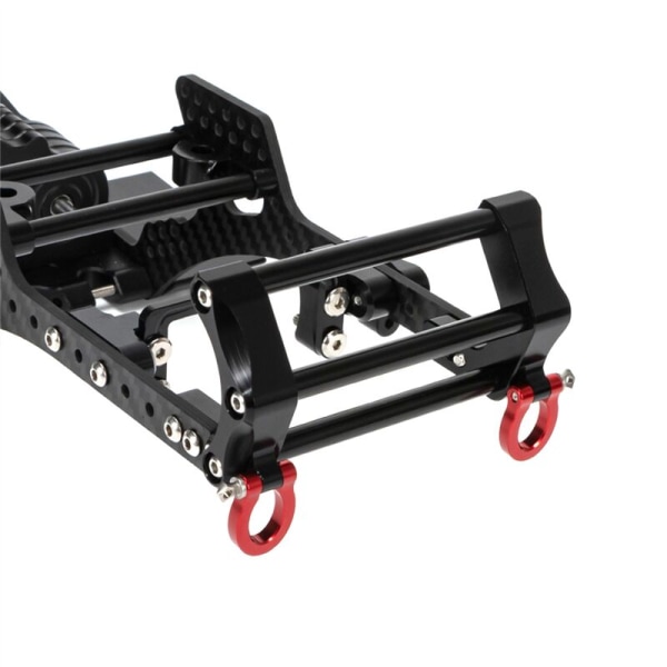 LCG-metallstötfångare med bogserkrok för Axial SCX10 TRX4 1/10 RC Crawler Car DIY-uppgraderingsdelar, röd