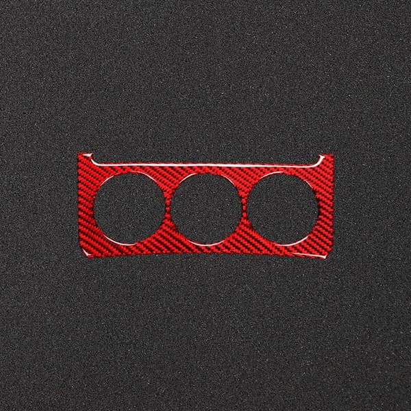 Til 350Z 2006-2009 Fiber Air Conditioning Control Button Panel Surround Frame Sticker Cover Trim Rød
