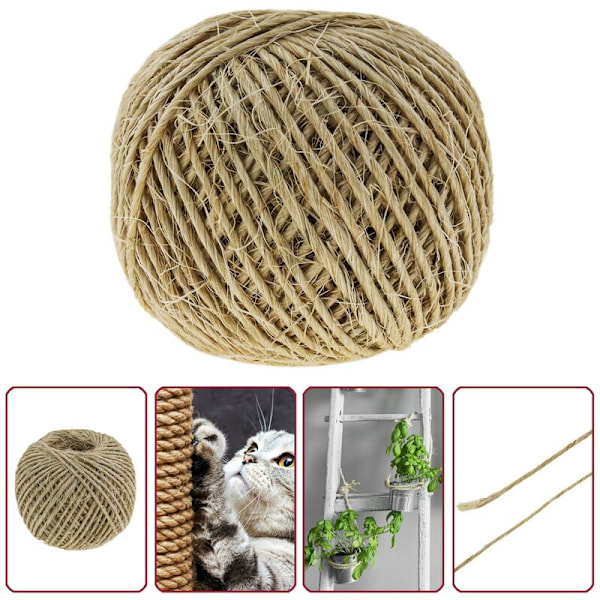 Sisal snor af 1 tråd på 30m x 2mm