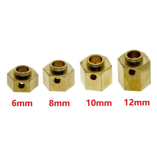 12mm forlænget hjul tungere messing hex-adapter til Axial SCX10 III AXI03007 Capra 1.9 UTB RC opgraderingsdele, 12mm