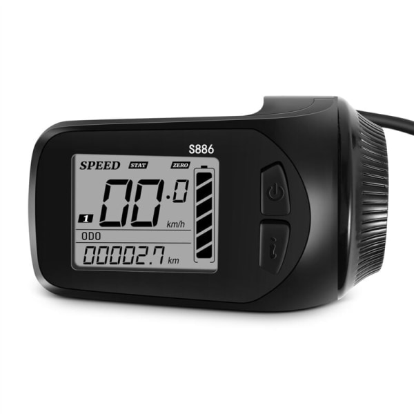 24V/36V/48V S886 Ebike LCD-skjermpanel Tommelgass for elektriske sykler E-Scooter