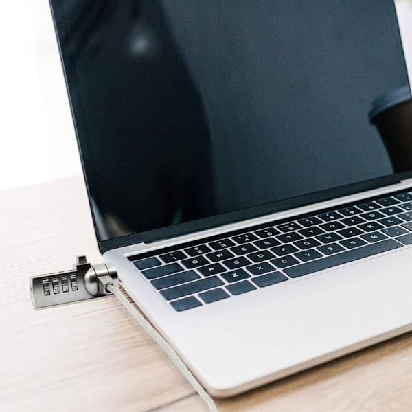 Kombination Kabellås Til Laptops Og Andre Udstyr, Firecifret Kodeord, Universal Laptop Tyverisikring
