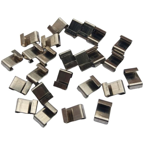 25 stk. Serie Rustfrit Stål Z-Lap Type Glasklips Drivhusklips Haveartikler