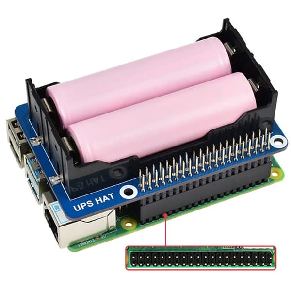 For Raspberry Pi UPS strømforsyning 5V stabil strømforsyning litiumbatteri ekspansjonskortmodul