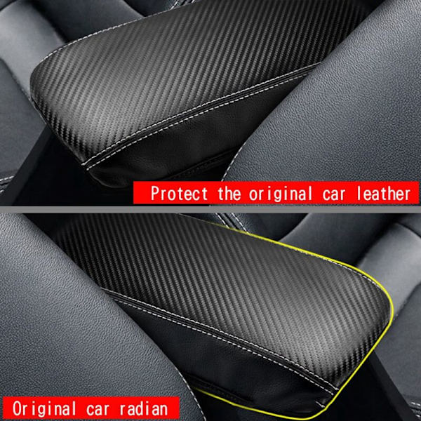 Bilfiber Center Console Cover Armrest Box Läderskyddsplatta för 2021 2022 RHD C
