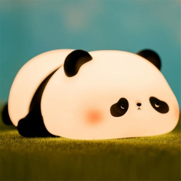 Panda Natlampe, Fødevarekvalitet Silikone, Genopladelig, Sjov Lampe til Soveværelse, Justerbar Lysstyrke, Søde Ting til Drenge og Piger