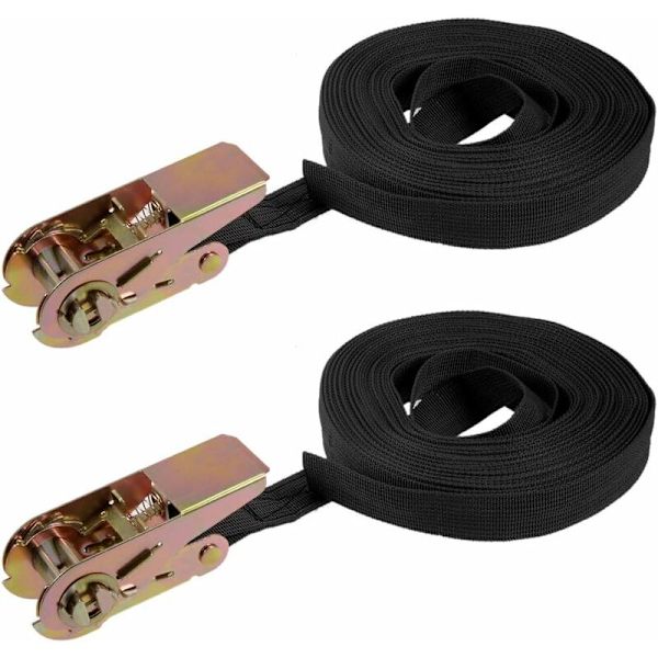 10mx25mm Spännband med spärr, 250 kg arbetsbelastning, 2 st