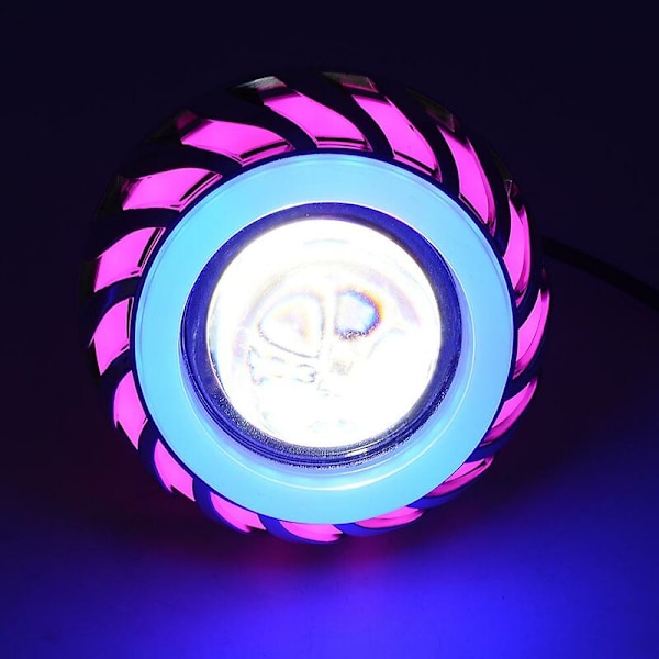 12v Motorsykkel Hovedlys Lampe Projektor Linse Lys Med Led Angel Devil Eyes Hovedlys 30w 1200lm