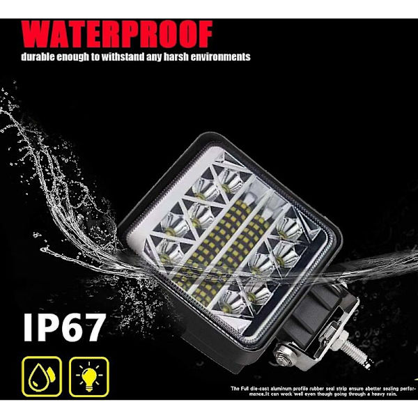 4 tommers 102W LED-lys pods traktor arbeidslys spot flom kjøring liten lyslist vanntett for lastebil utstyr kjøretøy pickup 2 stk runde 102W