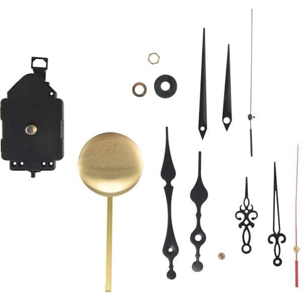 Kvarts Pendul Urværk Mekanisme DIY Kit med 3 Par Forskellige Visere til Vægur Reparation Dele Udskiftning