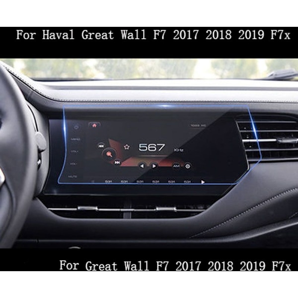 GPS-navigasjonsskjermbeskytter i herdet glass for F7X 2017-2020
