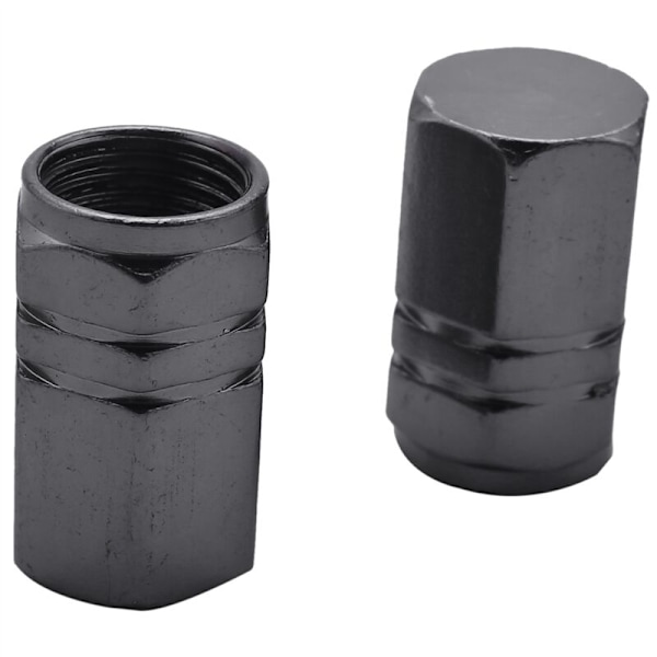 80 st däckventilskaftlock hjulskydd dammtät däcklock för bil, titan grå hexagonal form