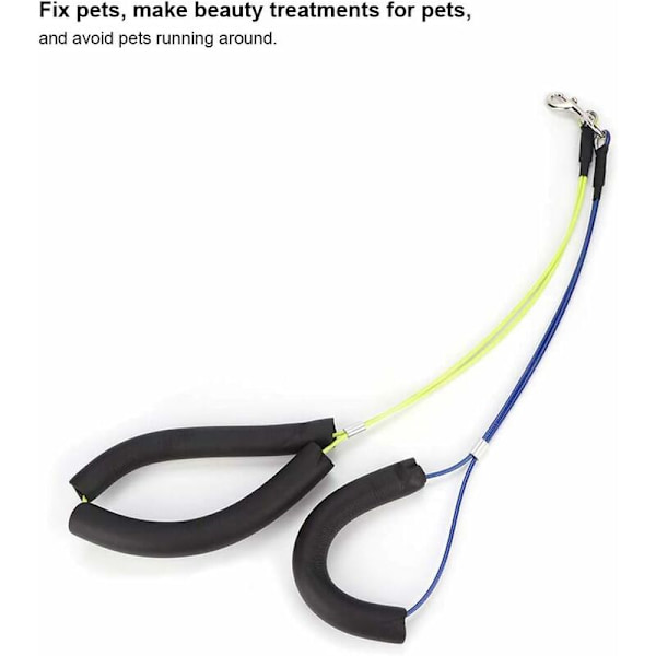 Generisk Hundefrisørbord Tau Hundefrisør Line Hals og Hoft Holder Hundefrisør Spenne - Gul+Blå-Fei Yu
