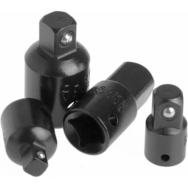 4 st Ratchet Adapter Cr-V Slagnyckelhylsa 1/4\" 3/8\" 1/2\" Konverter Drivreducer Pneumatisk Slagnyckel Verktyg