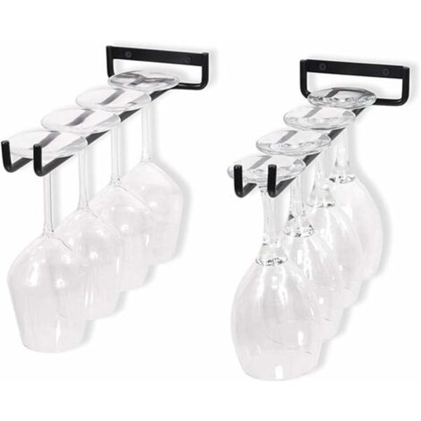 Sæt med 2 glasholdere hængende glasholdere til vinglas, ølglas - 30 cm