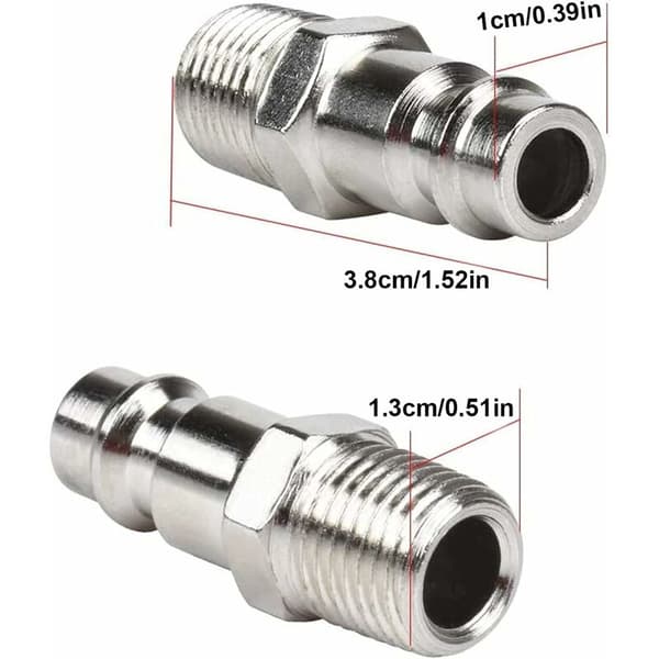 Kompressor snabbkoppling, 10 st kompressoranslutningar 1/4\" BSP pneumatisk snabbkoppling luft pneumatisk kopplingssats kompressor lufttillbehörsslang C