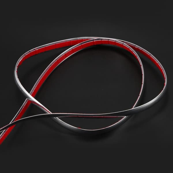 2x Krom selvklebende stripe sølvfarge 12mm 3 meter Auto