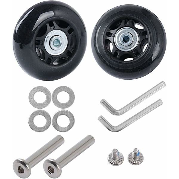 2 kpl Matkalaukun Pyörien Vaihto- ja Korjaussetti Hiljaiset Kumirenkaat Vaihtopyörät Matkalaukkutarvikkeille (50mm18mm) -DENUOTOP