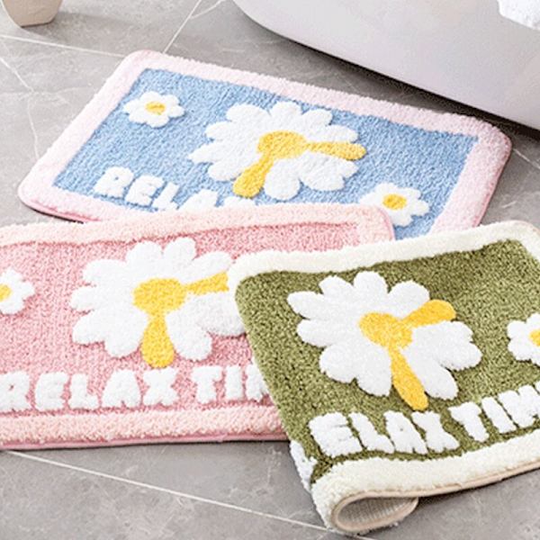 Suloinen sarjakuva Daisy Flocking lattiamatto Kylpyhuoneen liukumaton matto Keittiön imukykyinen ovi matto Matto