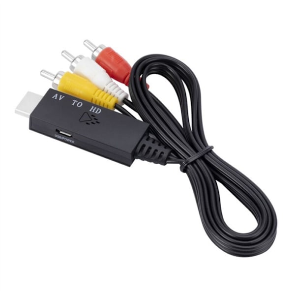 RCA till kompatibel konverter, AV till kompatibel kabel, adapter stödjer PAL NTSC för PC, bärbar dator, TV