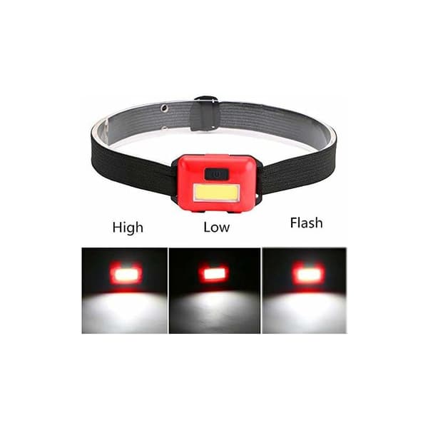 COB LED Hodelykt Hodelykt 3 Moduser Regntett Hodelykt Hodelykt for Utendørs Camping Fiske Blå-Solrik