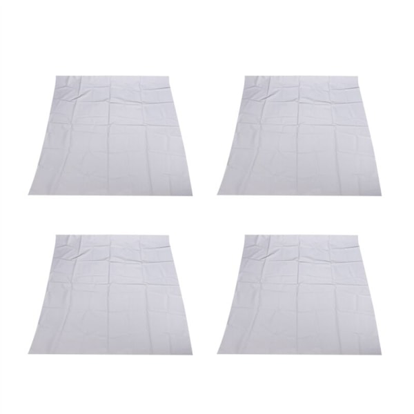 4X Silver Reflekterande Tyg Sy På Fiber 39,4 Tum Tyg Material Kemisk Substans