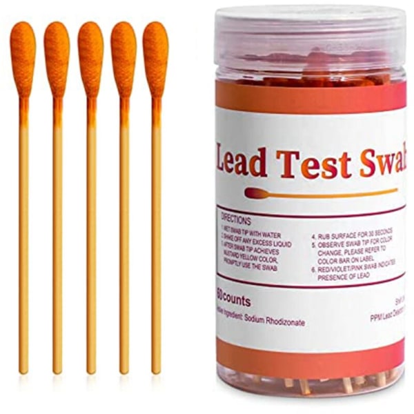 Blyfärgtest Swab Kit: 60 Blytest Kit Swabs, Hem Blytest Kit, Blytest