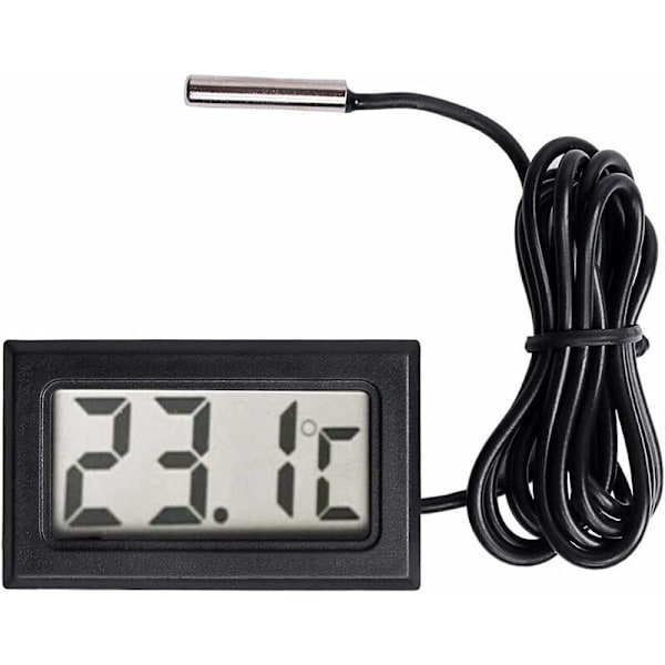 Ny Digital LCD Termometer Temperaturmätare Sond Sensorområde -50 Celsius C till +110 Celsius C