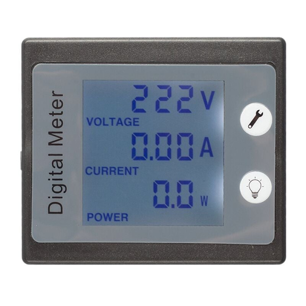 AC 80V-260V Digital Energimåler Spenningstester Amperemeter Voltmeter Transformator